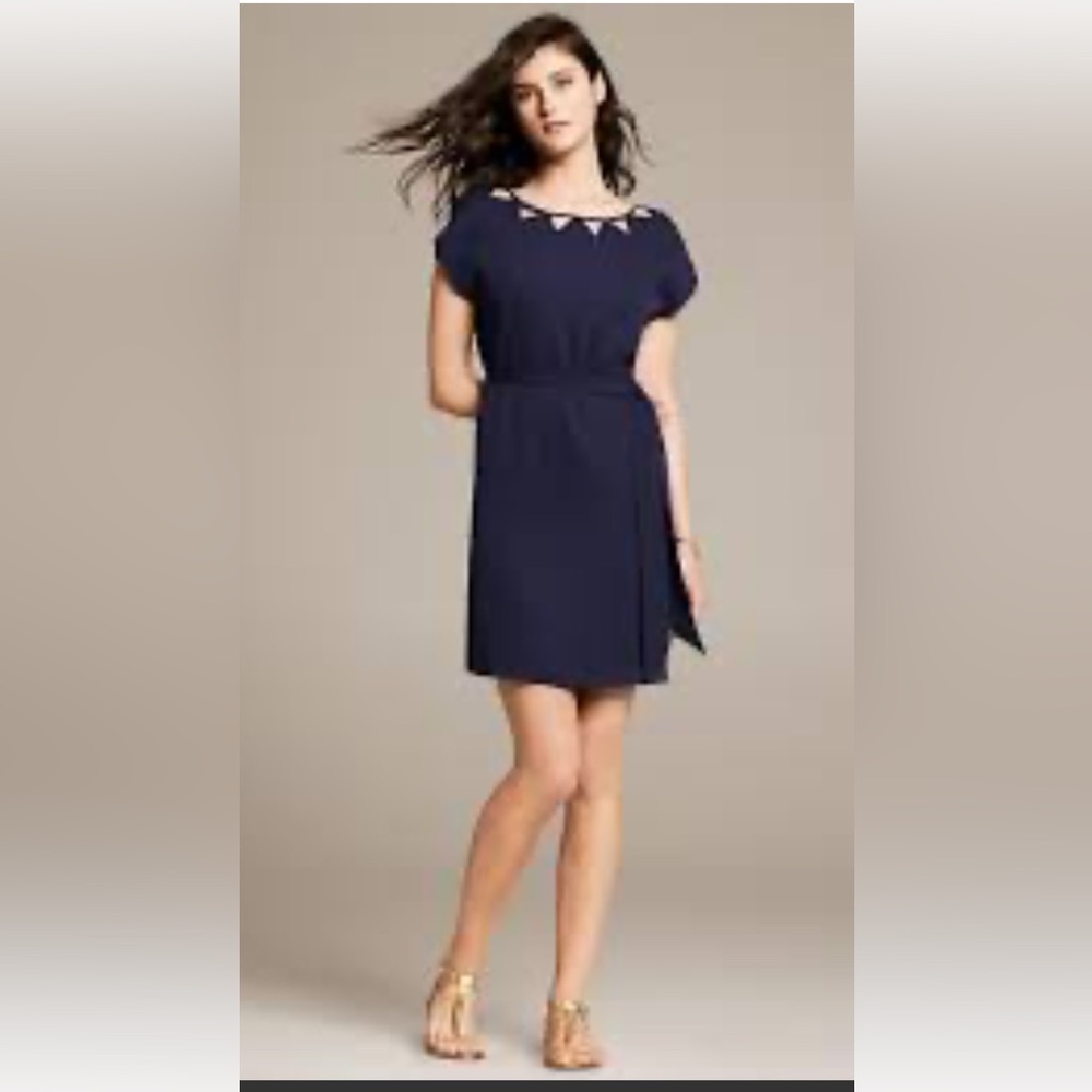 Banana‎ Republic Navy cutout dress- worn twice-